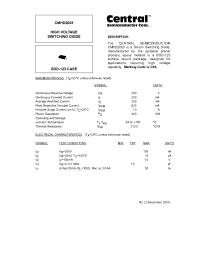 Datasheet CMHD2003 производства Central