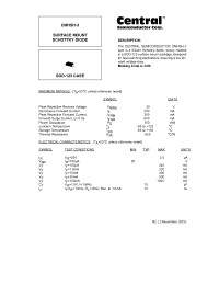 Datasheet CMHSH-3 производства Central
