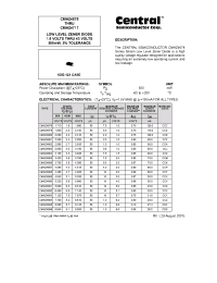 Datasheet CMHZ4684 производства Central
