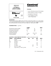 Datasheet CMKSH-3DO manufacturer Central