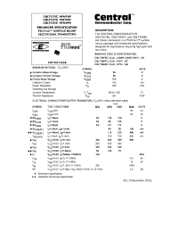 Datasheet CMLT5087E manufacturer Central