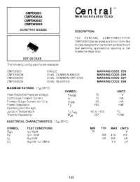 Datasheet CMPD6263A производства Central