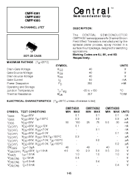 Datasheet CMPF4391 производства Central