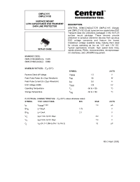 Datasheet CMPLC1V5 производства Central