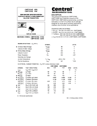 Datasheet CMPT3906E manufacturer Central