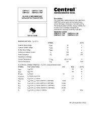 Datasheet CMPTA14 manufacturer Central