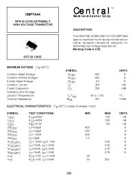 Datasheet CMPTA44 производства Central