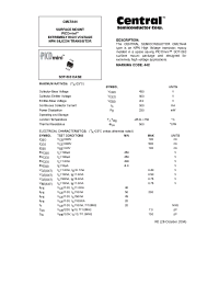 Datasheet CMST2222A manufacturer Central