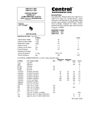 Datasheet CMST3410 manufacturer Central