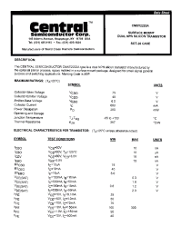 Datasheet CMXT2222A manufacturer Central