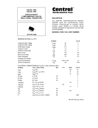 Datasheet CMZ5921B...CMZ5956B manufacturer Central