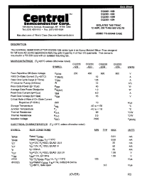 Datasheet CQ220I-12M производства Central