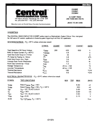 Datasheet CQ39MT manufacturer Central