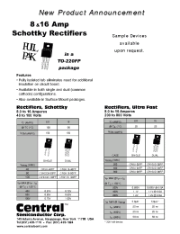 Datasheet CR16UD-08FP manufacturer Central