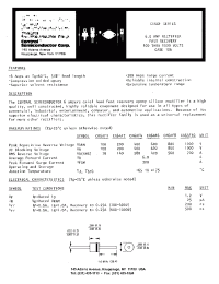 Datasheet cr6af10 manufacturer Central