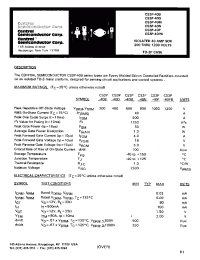 Datasheet CS3P-40D manufacturer Central