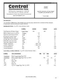 Datasheet CS55BZ manufacturer Central