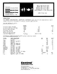 Datasheet mps6076 manufacturer Central