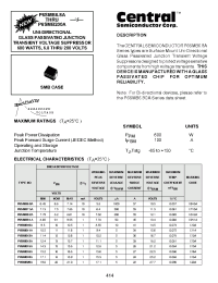 Datasheet P6SMB150A manufacturer Central