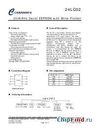 Datasheet 24LC02N8 manufacturer Ceramate