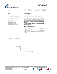 Datasheet CO4808A manufacturer Ceramate