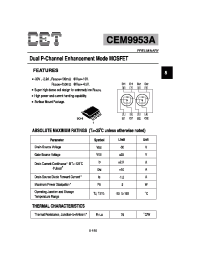 Datasheet 9953A manufacturer CET