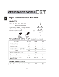 Datasheet CEB05P03 производства CET