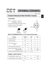 Datasheet CEB4060ALR manufacturer CET