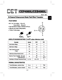 Datasheet CEB4060L manufacturer CET