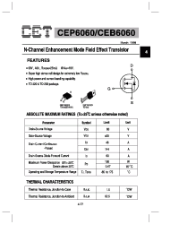 Datasheet CEB6060 manufacturer CET