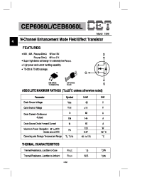Datasheet CEB6060L manufacturer CET
