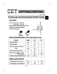 Datasheet CEB7030L manufacturer CET