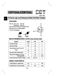 Datasheet CEB703AL manufacturer CET