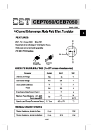 Datasheet CEB7050 manufacturer CET