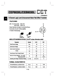 Datasheet CEB8030L manufacturer CET