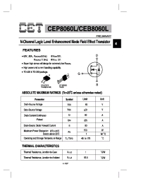 Datasheet CEB8060L manufacturer CET