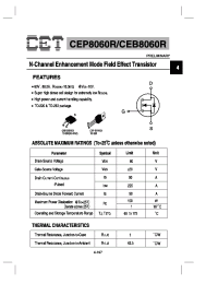 Datasheet CEB8060R manufacturer CET