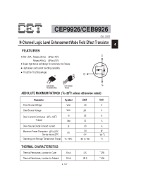 Datasheet CEB9926 manufacturer CET