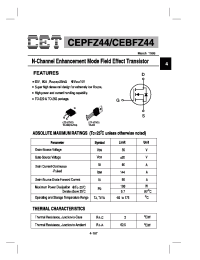 Datasheet CEBFZ44 manufacturer CET