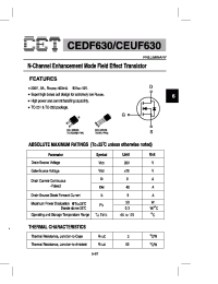 Datasheet CEDF630 manufacturer CET
