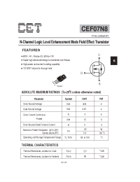 Datasheet CEF07N8 manufacturer CET