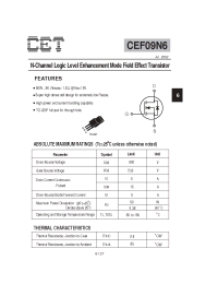 Datasheet CEF09N6 manufacturer CET