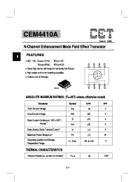 Datasheet CEM4410A manufacturer CET