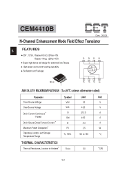 Datasheet CEM4410B manufacturer CET
