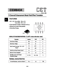Datasheet CEM8434 manufacturer CET