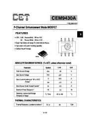 Datasheet CEM9430A manufacturer CET