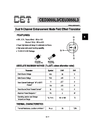 Datasheet CEU3055L3 manufacturer CET