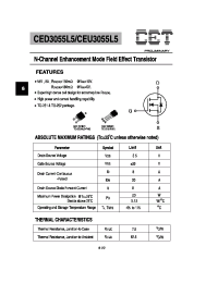 Datasheet CEU3055L5 manufacturer CET
