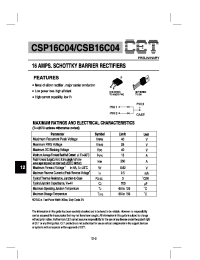 Datasheet CSP16C04 manufacturer CET