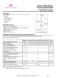 Datasheet FR154 manufacturer Shanghai Lunsure
